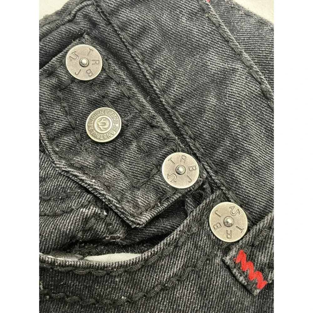 Vintage True Religion Billy Super T Jeans 32x31 Black Flap Pockets Made in USA